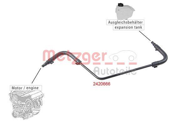 Tubería de radiador METZGER ref. 2420666